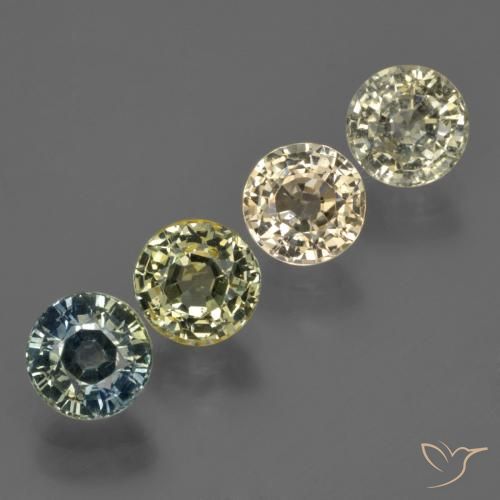 3.96 ct natürliche Mehrfarbig Saphir-Edelsteine, Runden, VS