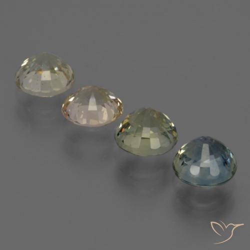 3.96 ct natürliche Mehrfarbig Saphir-Edelsteine, Runden, VS
