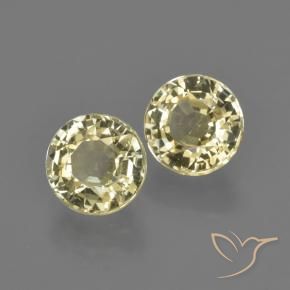 1.86 ct natürliche Blasses Gelb Saphir-Edelsteine, Runden, VS