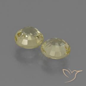 1.86 ct natürliche Blasses Gelb Saphir-Edelsteine, Runden, VS