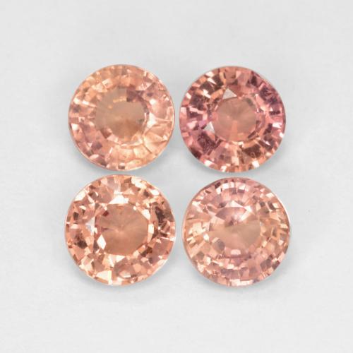 1,63 ct natürliche Erdiges Rosa Saphir-Edelsteine, Rund Schliff, VS