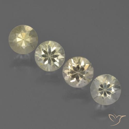 1.96 ct natürliche Blasses Gelb Saphir-Edelsteine, Runden, VS