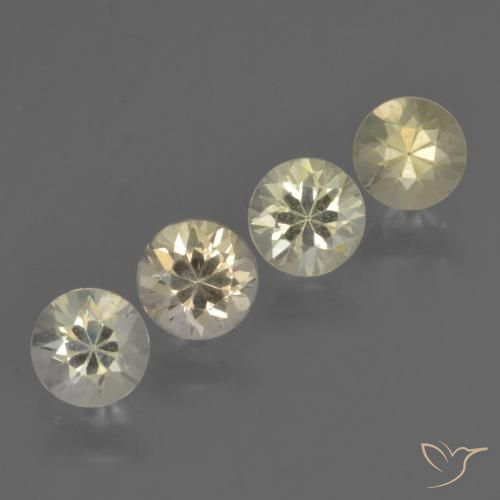 1.96 ct natürliche Blasses Gelb Saphir-Edelsteine, Runden, VS