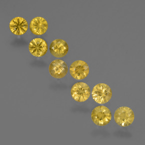 2.50 ct natürliche Dunkel gelb Saphir-Edelsteine, Rund Schliff, VS