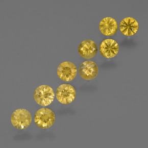 2.50 ct natürliche Dunkel gelb Saphir-Edelsteine, Rund Schliff, VS