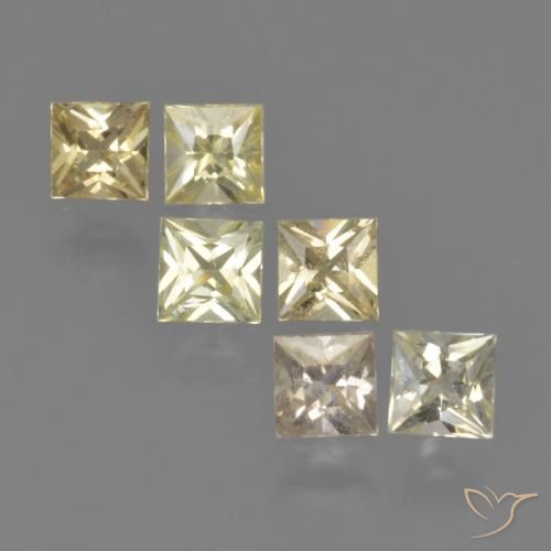 1.60 ct natürliche hellgelb Saphir-Edelsteine, Quadrat, VS