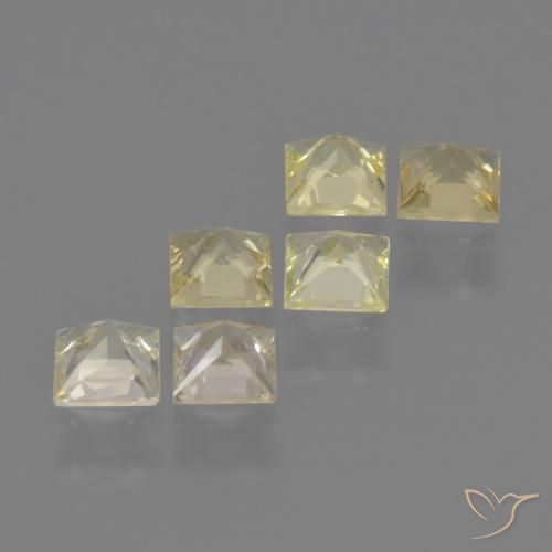 1.60 ct natürliche hellgelb Saphir-Edelsteine, Quadrat, VS