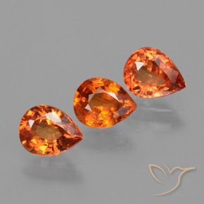 2.06 ct natürliche rötlich-orange Saphir-Edelsteine, Birnenform, VS