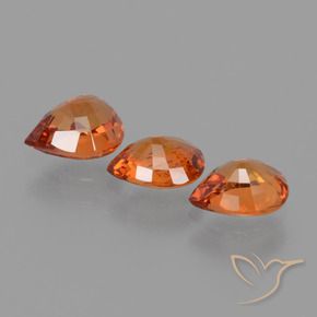 2.06 ct natürliche rötlich-orange Saphir-Edelsteine, Birnenform, VS