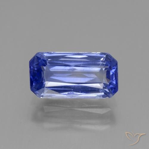 2.98ct Natürlicher Tiefviolettes Blau Saphir, Smaragdschliff, VS