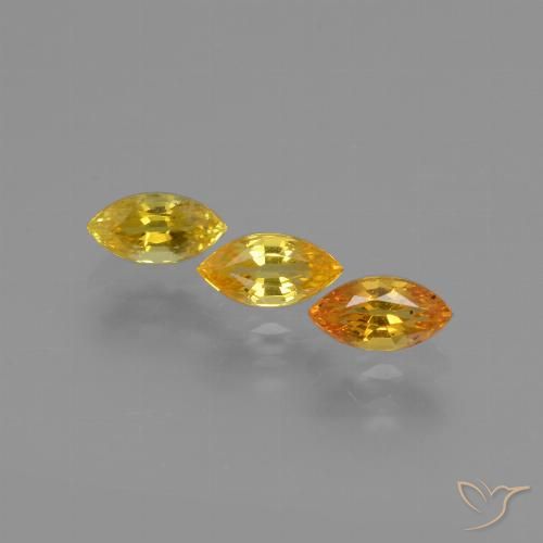1.27 ct natürliche hellorange Saphir-Edelsteine, Marquise, VVS-VS