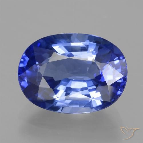 9,17 ctw natürlicher tiefviolett-blau Saphir, Oval, VVS-VS