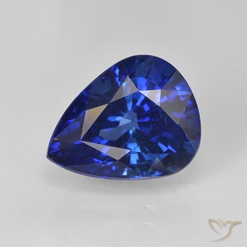 4.46ct Natürlicher Königsblau Saphir, Birnenform, VS
