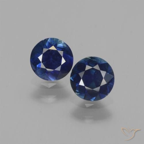 1.18ctw Natürlicher Navy blau Saphir, Runden, VS