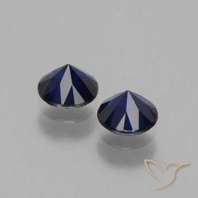 1.20 ct natürliche dunkelblau Saphir-Edelsteine, Runden, VS