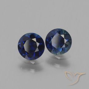 1.14 ct natürliche dunkelblau Saphir-Edelsteine, Runden, VS