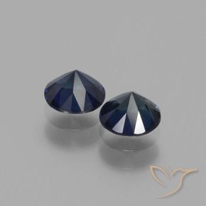1.14 ct natürliche dunkelblau Saphir-Edelsteine, Runden, VS