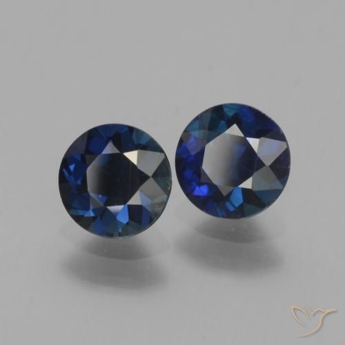 1.62 ct natürliche Mitternachtsblau Saphir-Edelsteine, Runden, VS