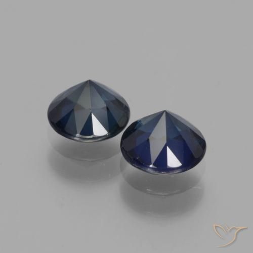 1.62 ct natürliche Mitternachtsblau Saphir-Edelsteine, Runden, VS