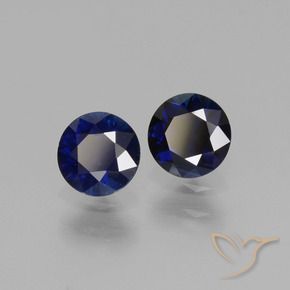 0.96 ct natürliche Navy blau Saphir-Edelsteine, Runden, VS
