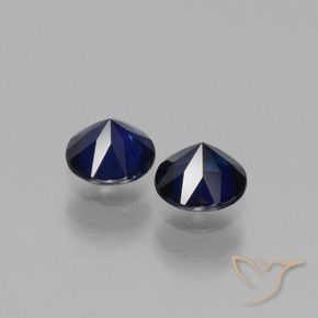 0.96 ct natürliche Navy blau Saphir-Edelsteine, Runden, VS