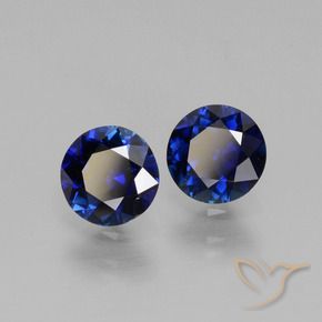 1.09 ct natürliche dunkelblau Saphir-Edelsteine, Runden, VS