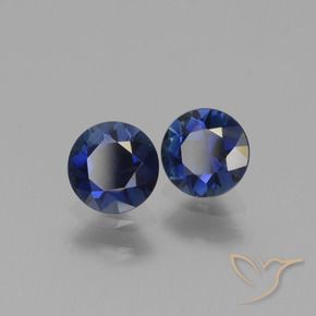 1.01 ct natürliche dunkelblau Saphir-Edelsteine, Runden, VS