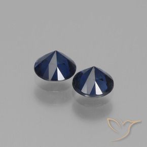 1.01 ct natürliche dunkelblau Saphir-Edelsteine, Runden, VS