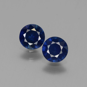 0.99 ct natürliche Navy blau Saphir-Edelsteine, Rund Schliff, VS
