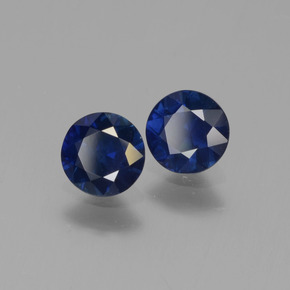 0.99 ct natürliche Navy blau Saphir-Edelsteine, Rund Schliff, VS