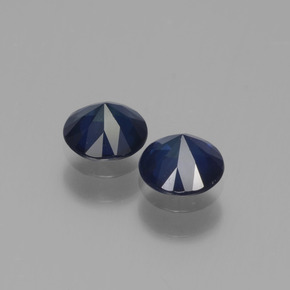 0.99 ct natürliche Navy blau Saphir-Edelsteine, Rund Schliff, VS