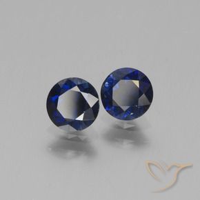 1.07 ct natürliche tiefblau Saphir-Edelsteine, Runden, VS