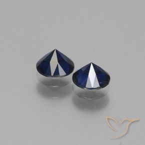 1.07 ct natürliche tiefblau Saphir-Edelsteine, Runden, VS
