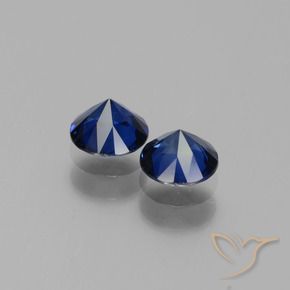 1.15 ct natürliche dunkelblau Saphir-Edelsteine, Runden, VS