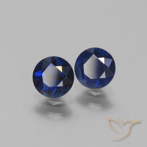 1.31 ct natürliche Navy blau Saphir-Edelsteine, Runden, VS
