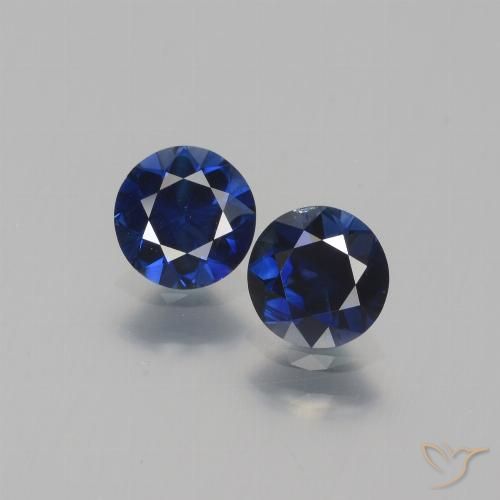 1.14ctw Natürlicher Navy blau Saphir, Runden, VVS-VS