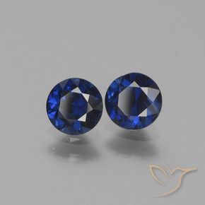 1.21 ct natürliche dunkelblau Saphir-Edelsteine, Runden, VS