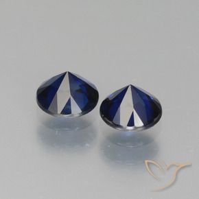 1.31 ct natürliche dunkelblau Saphir-Edelsteine, Runden, VS-SI