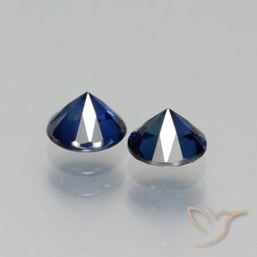 1.29 ct natürliche dunkelblau Saphir-Edelsteine, Runden, VS