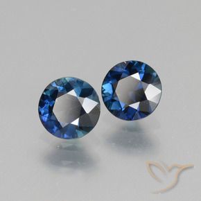 1.14 ct natürliche Schwarz Blau Saphir-Edelsteine, Runden, VS