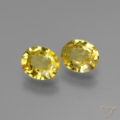 1.31 ct natürliche Mittelgelb Saphir-Edelsteine, Oval, VVS-VS