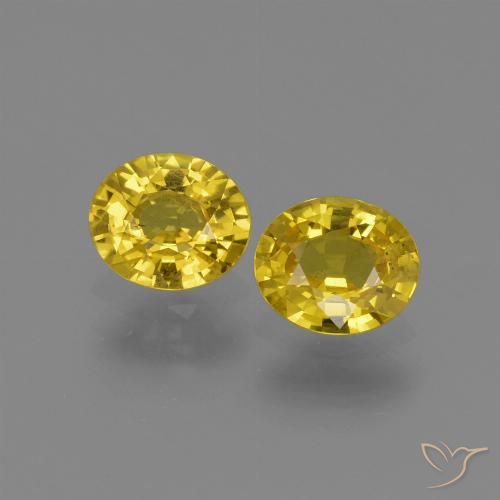1.48ctw Natürlicher Gelb Saphir, Oval, VS