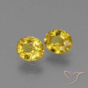 1.48 ct natürliche Gelb Saphir-Edelsteine, Oval, VS