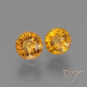 1.47 ct natürliche Orange-Gold Saphir-Edelsteine, Runden, VS