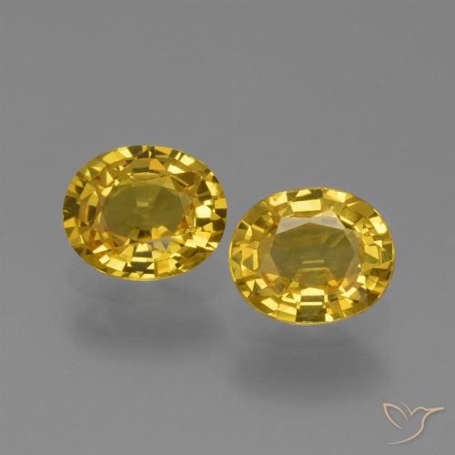 1.49ctw Natürlicher Golden Saphir, Oval, VS