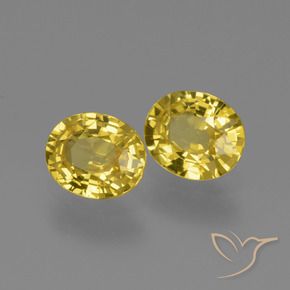1.41 ct natürliche Mittelgelb Saphir-Edelsteine, Oval, VVS