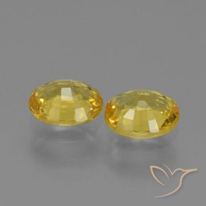 1.41 ct natürliche Mittelgelb Saphir-Edelsteine, Oval, VVS