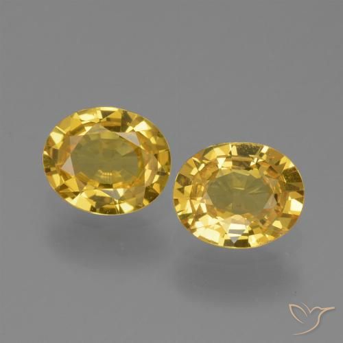 1.23ctw Natürlicher Golden Saphir, Oval, VS