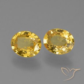 1.23 ct natürliche Golden Saphir-Edelsteine, Oval, VS