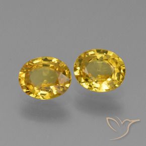 1.34 ct natürliche Dunkel gelb Saphir-Edelsteine, Oval, VVS-VS